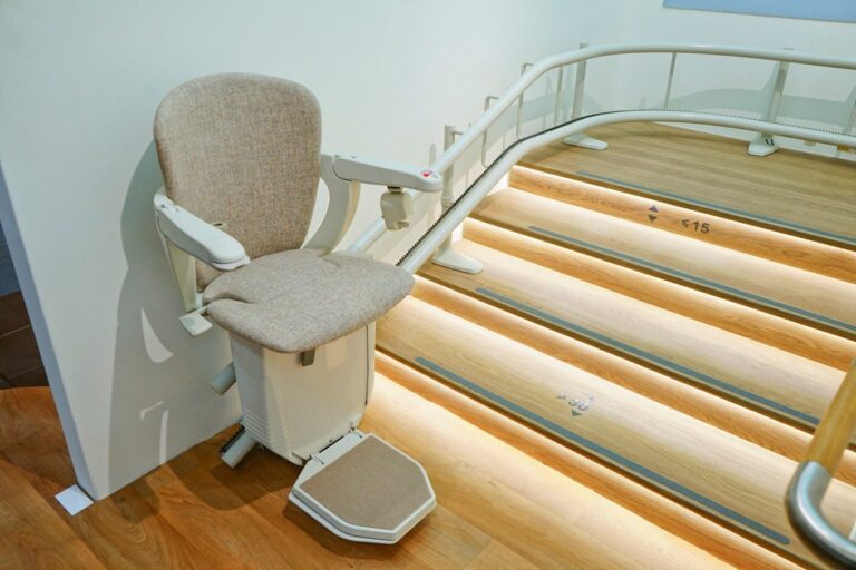 Stairlift installed in a well-lit home